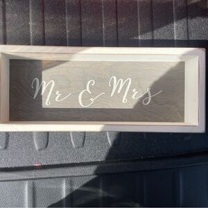 Mr & Mrs Wooden Sign